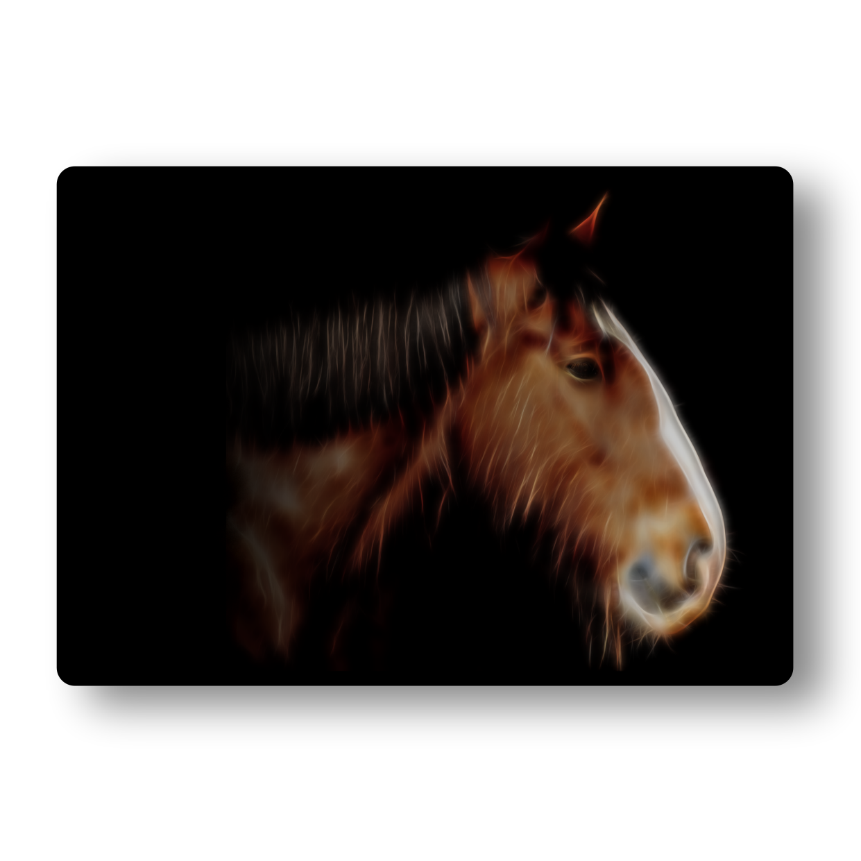 Chestnut Horse Metal Wall Plaque