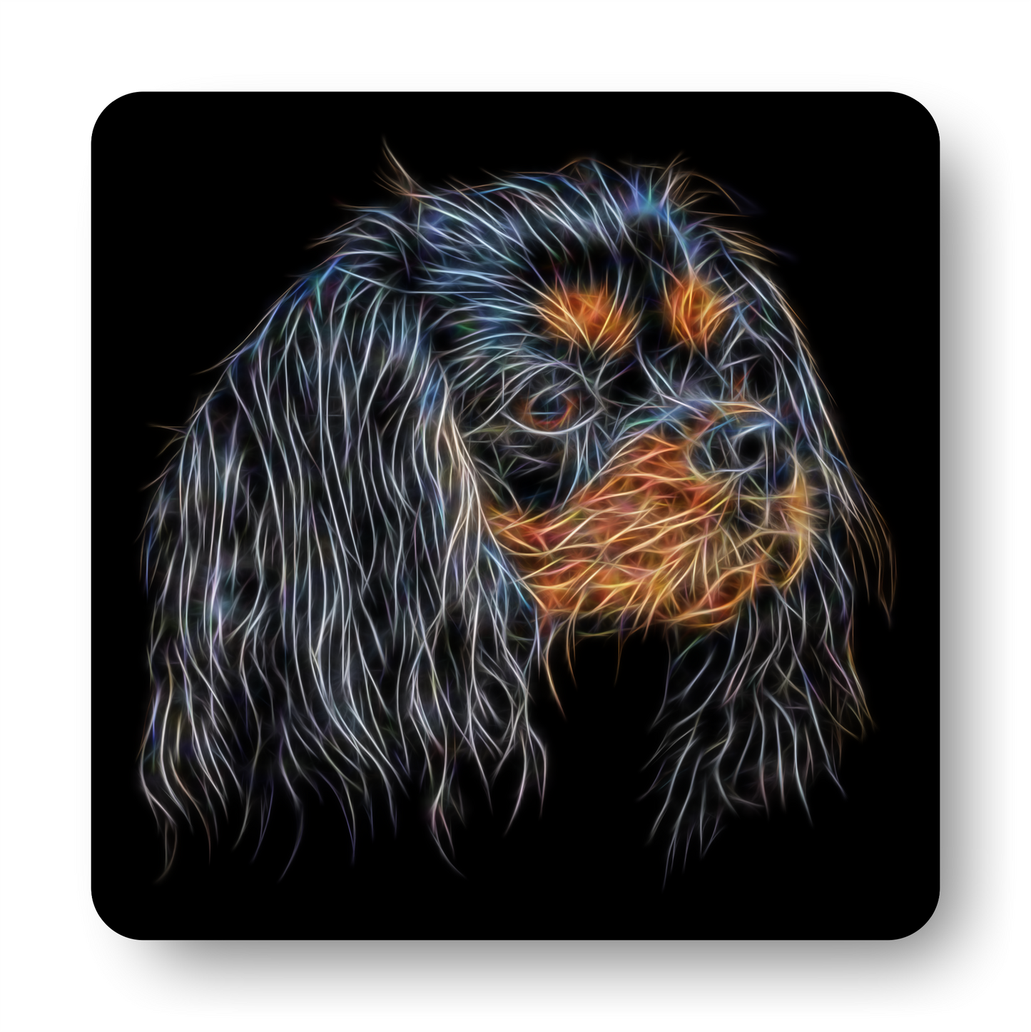 Black and Tan King Charles Coaster