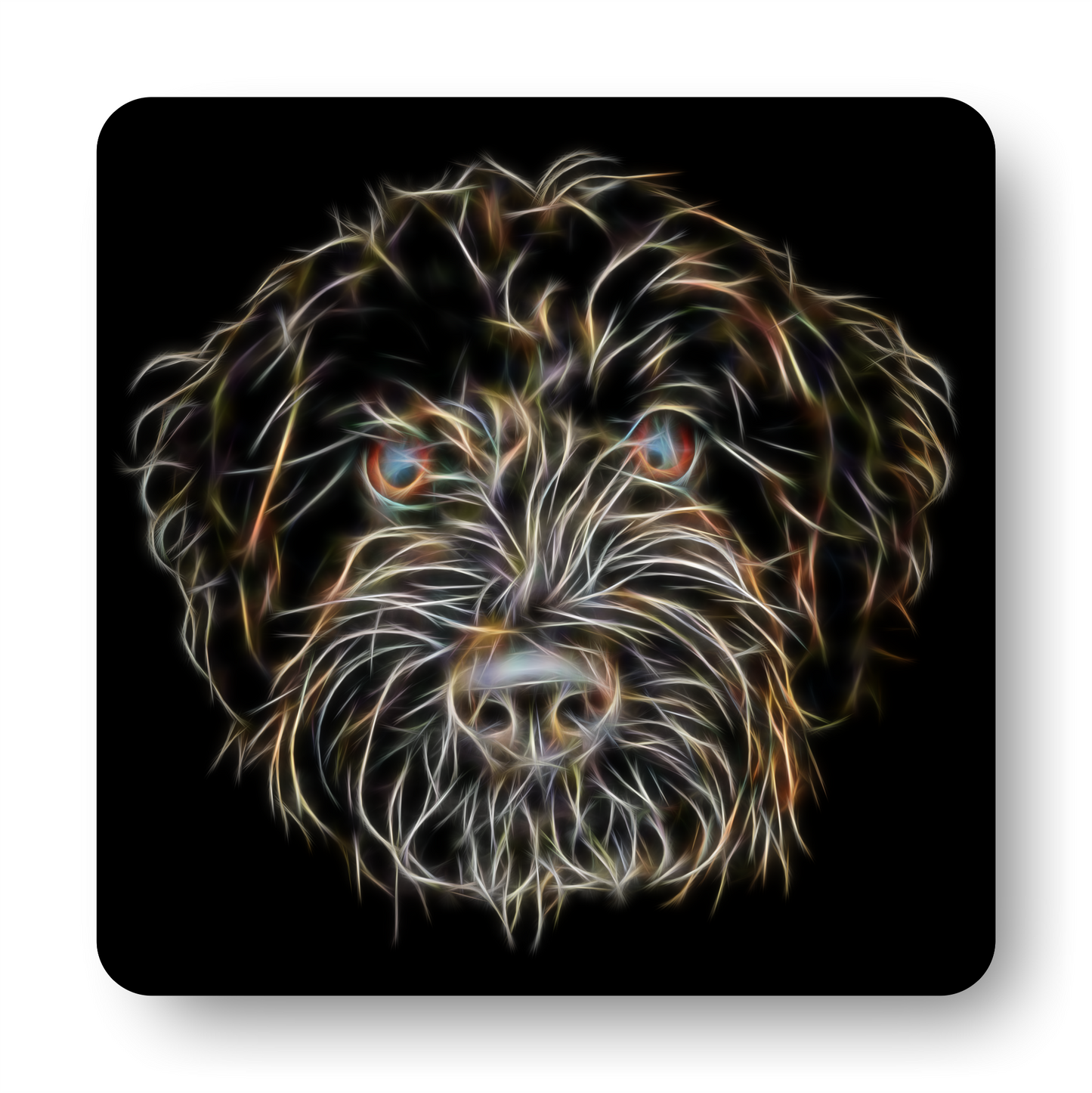 Black Labradoodle Coaster