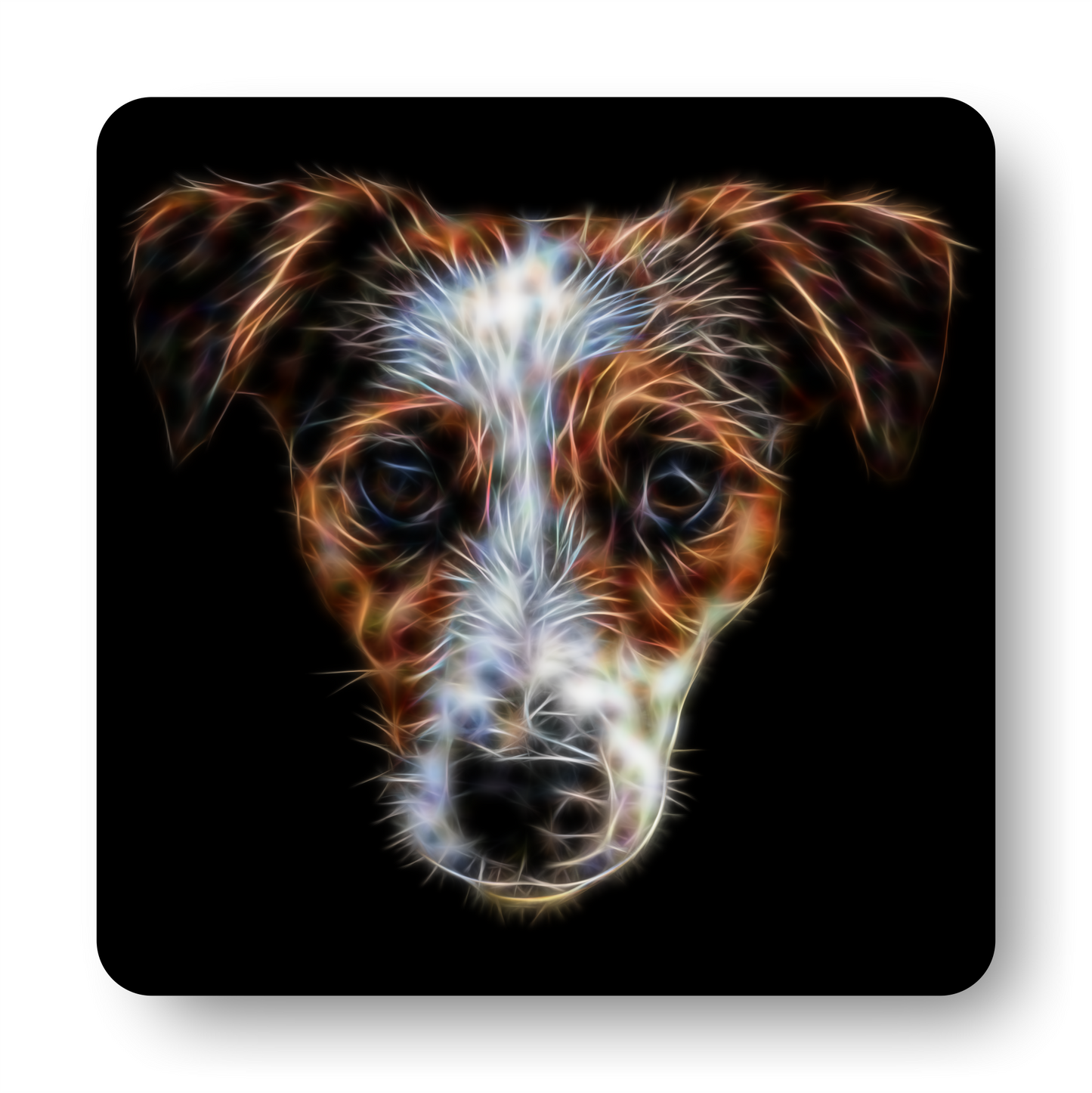 Jack Russell #2 Coaster Fractal Art Design