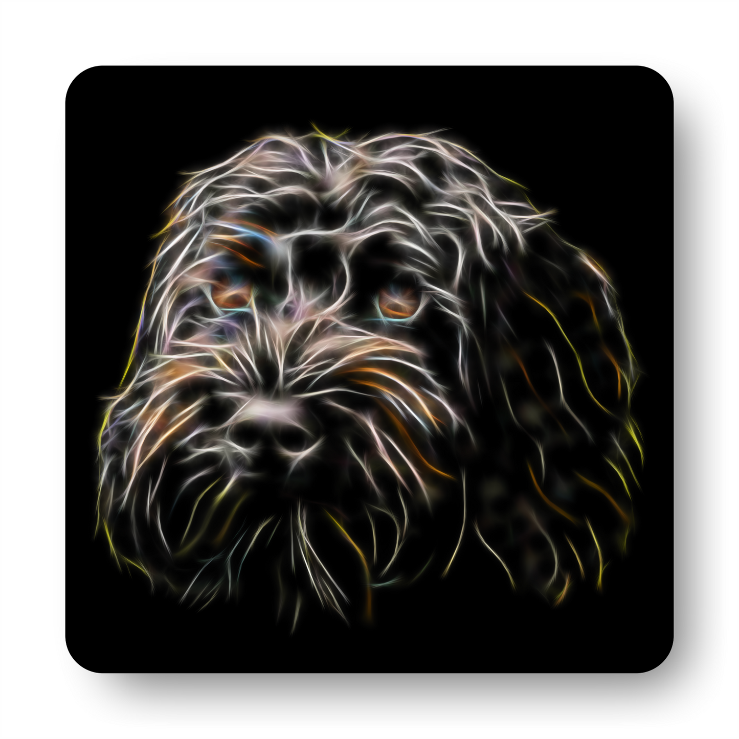 Black Labradoodle Coaster