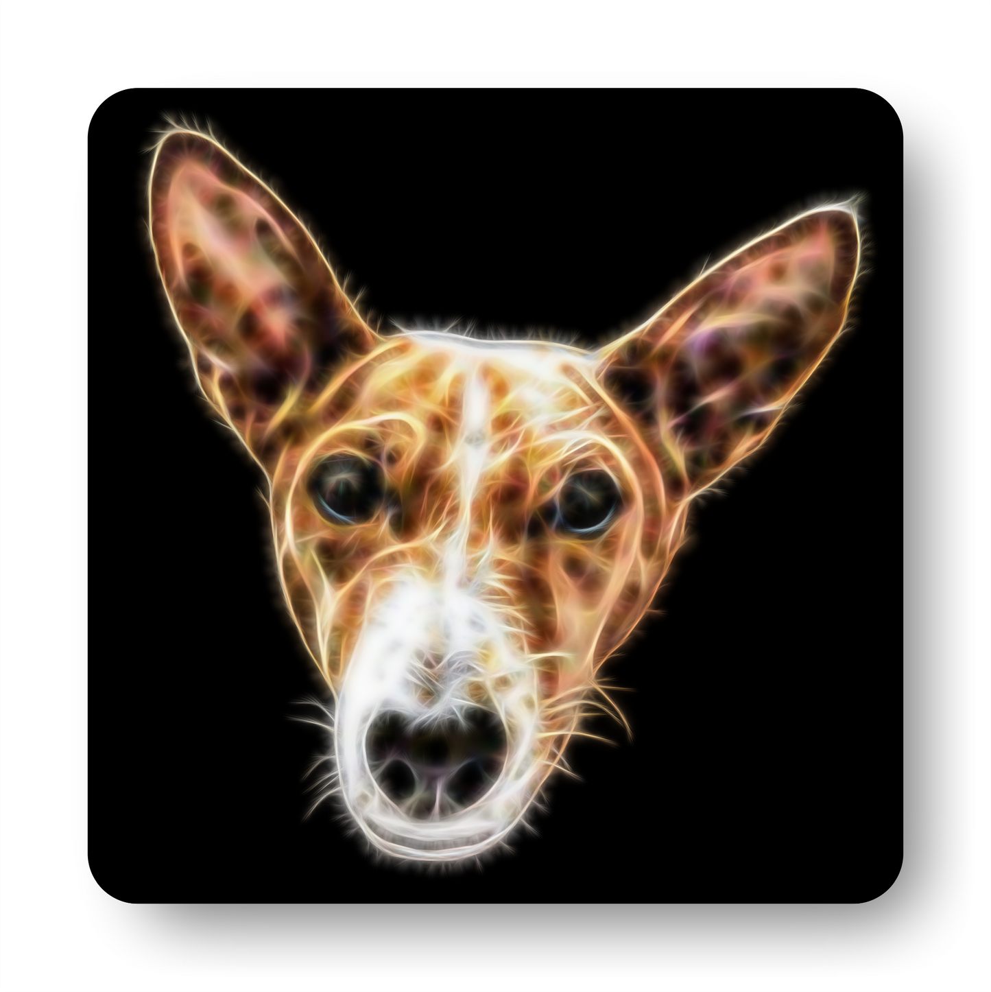 Basenji Coaster Fractal Art Design