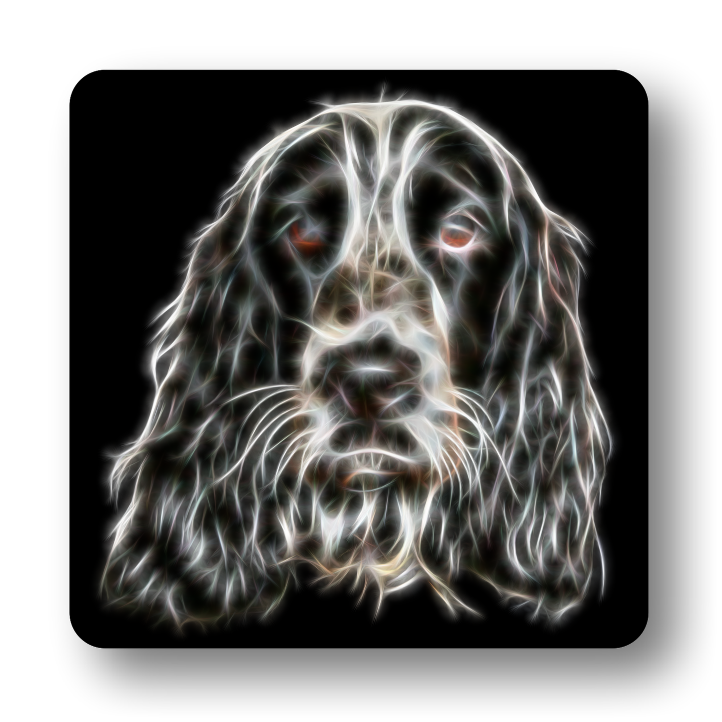 Cocker Spaniel Coaster Fractal Art Design