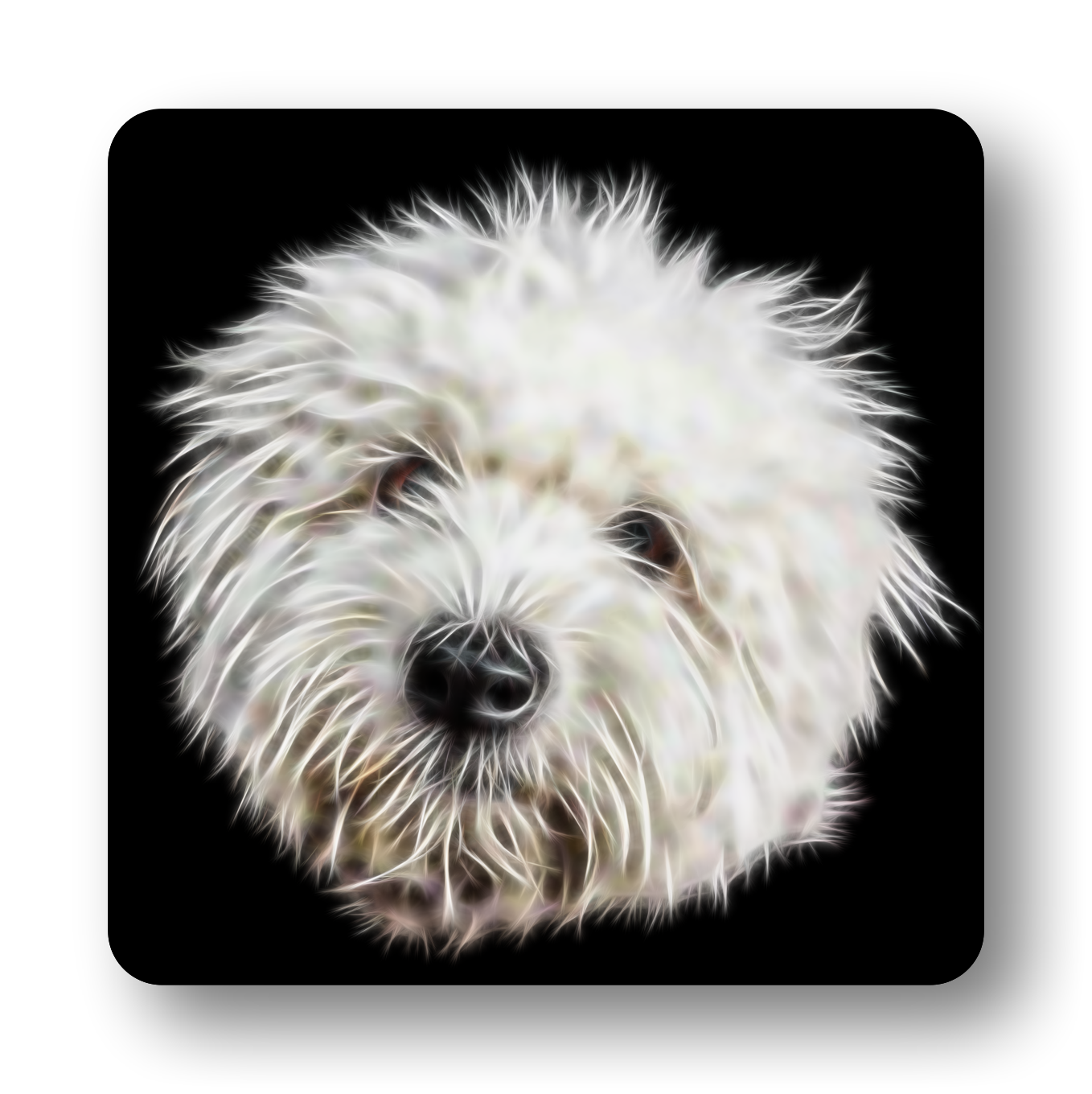 Coton De Tulear #1 Coaster Fractal Art Design