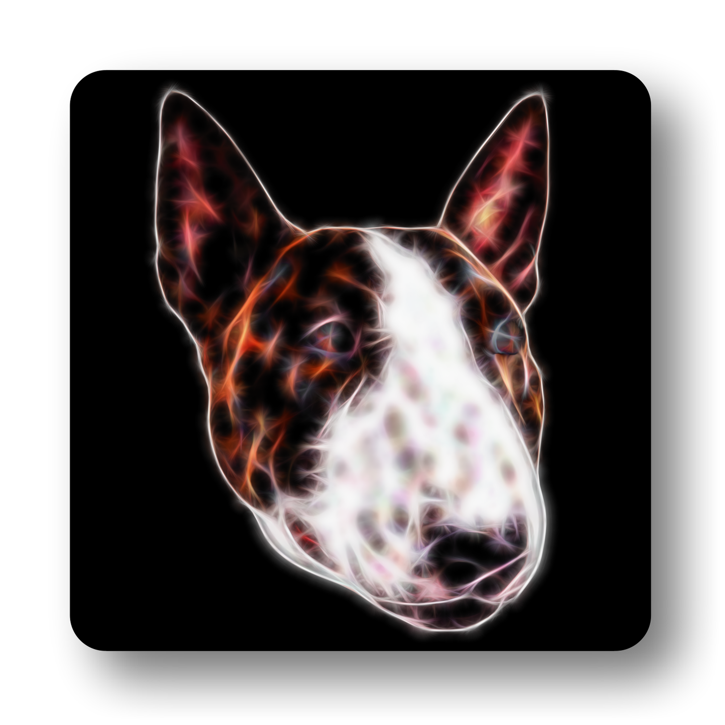 English Bull Terrier Coaster Fractal Art Design