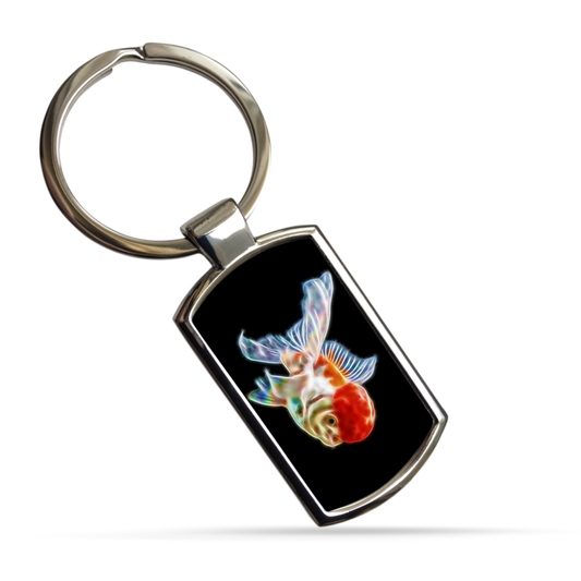 Goldfish Metal Rectangle Keyring - Various Designs