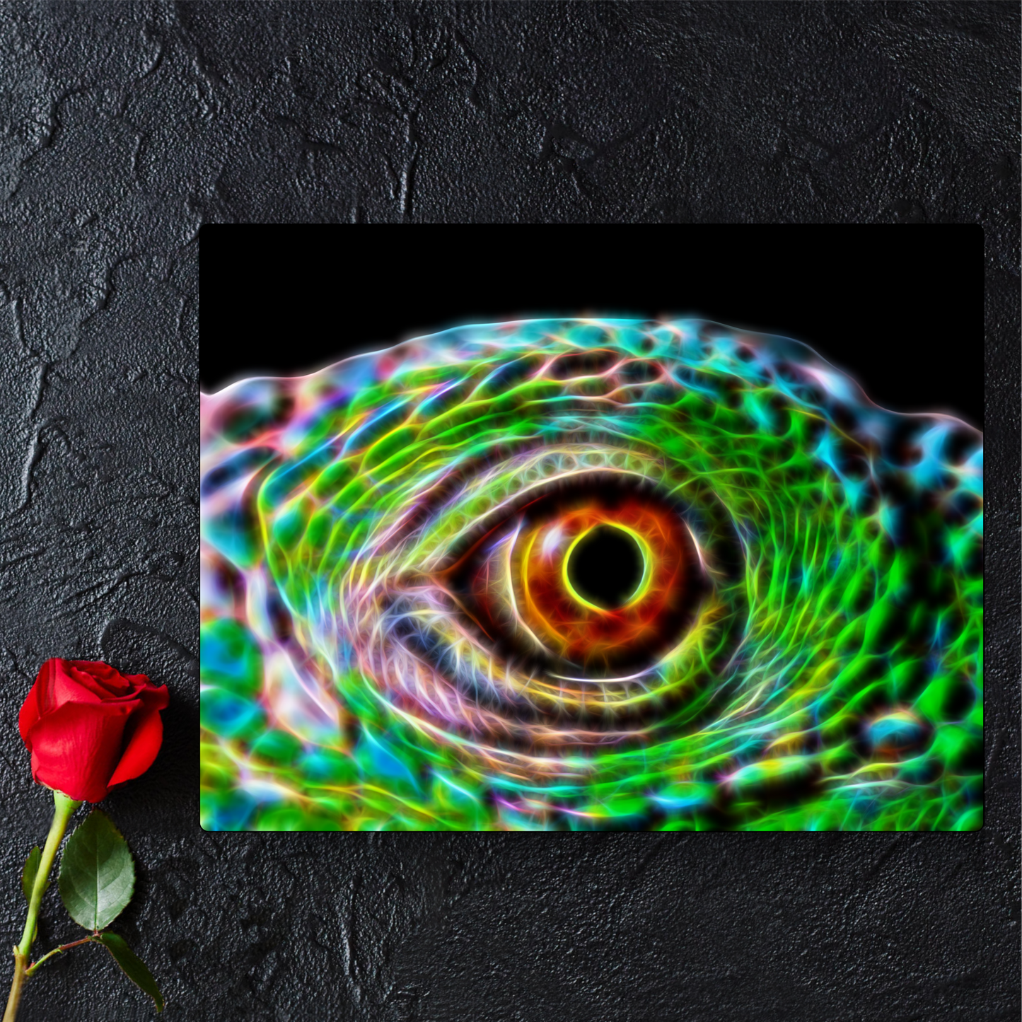 Iguana Eye Metal Wall Plaque