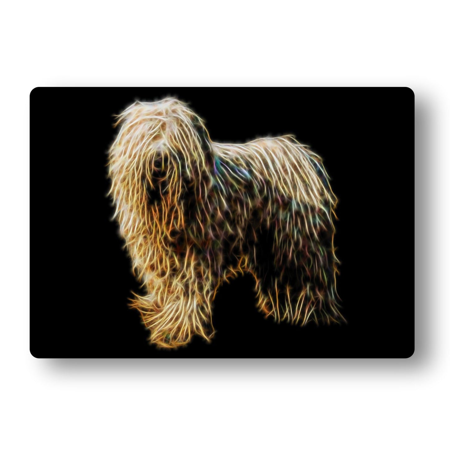 Komondor Fractal Art Aluminium Metal Wall Plaque