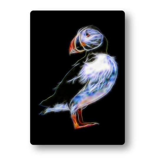 Puffin Fractal Art Aluminium Metal Wall Plaque
