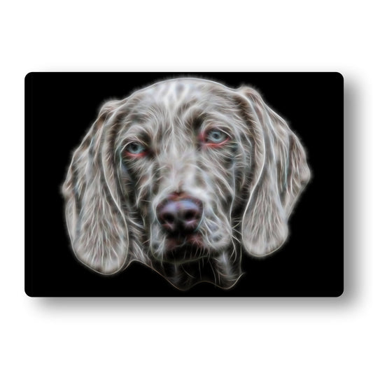 Weimaraner Aluminium Metal Wall Plaque with Stunning Fractal Art Design.