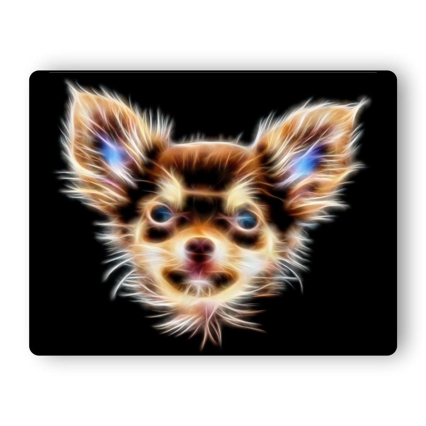 Chihuahua Fractal Art Aluminium Metal Wall Plaque