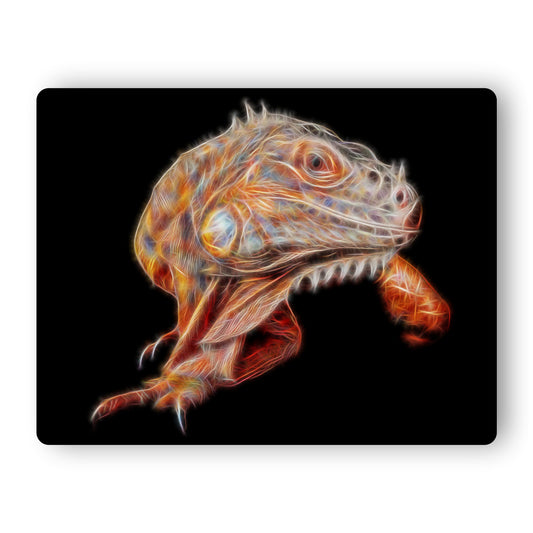 Iguana Fractal Art Aluminium Metal Wall Plaque