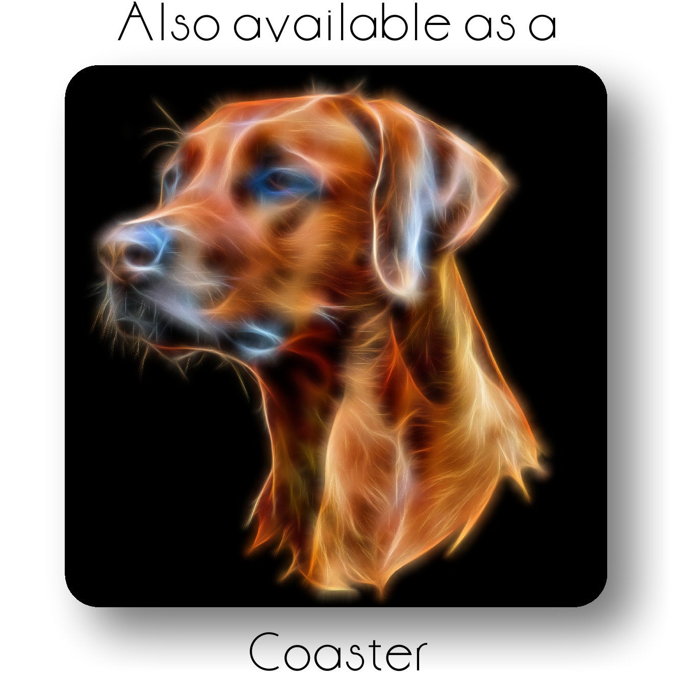 Rhodesian Ridgeback Metal Wall Plaque with Stunning Fractal Art Design. Also available as Mouse Pad, Keychain or Coaster.