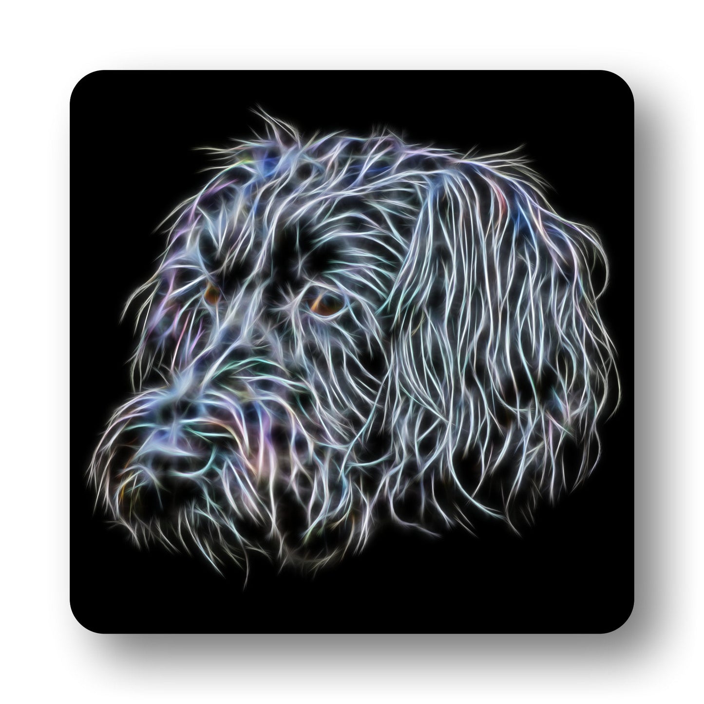 Schnoodle Metal Wall Plaque #1 with Stunning Fractal Art Design. Also available as Mouse Pad, Keychain or Coaster.