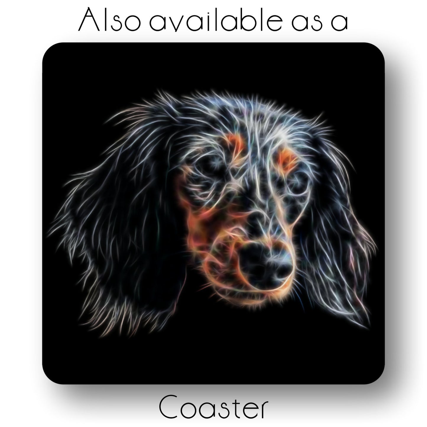 Tricolour Dachshund Metal Wall Plaque. Also available as Mouse Pad, Keychain or Coaster.