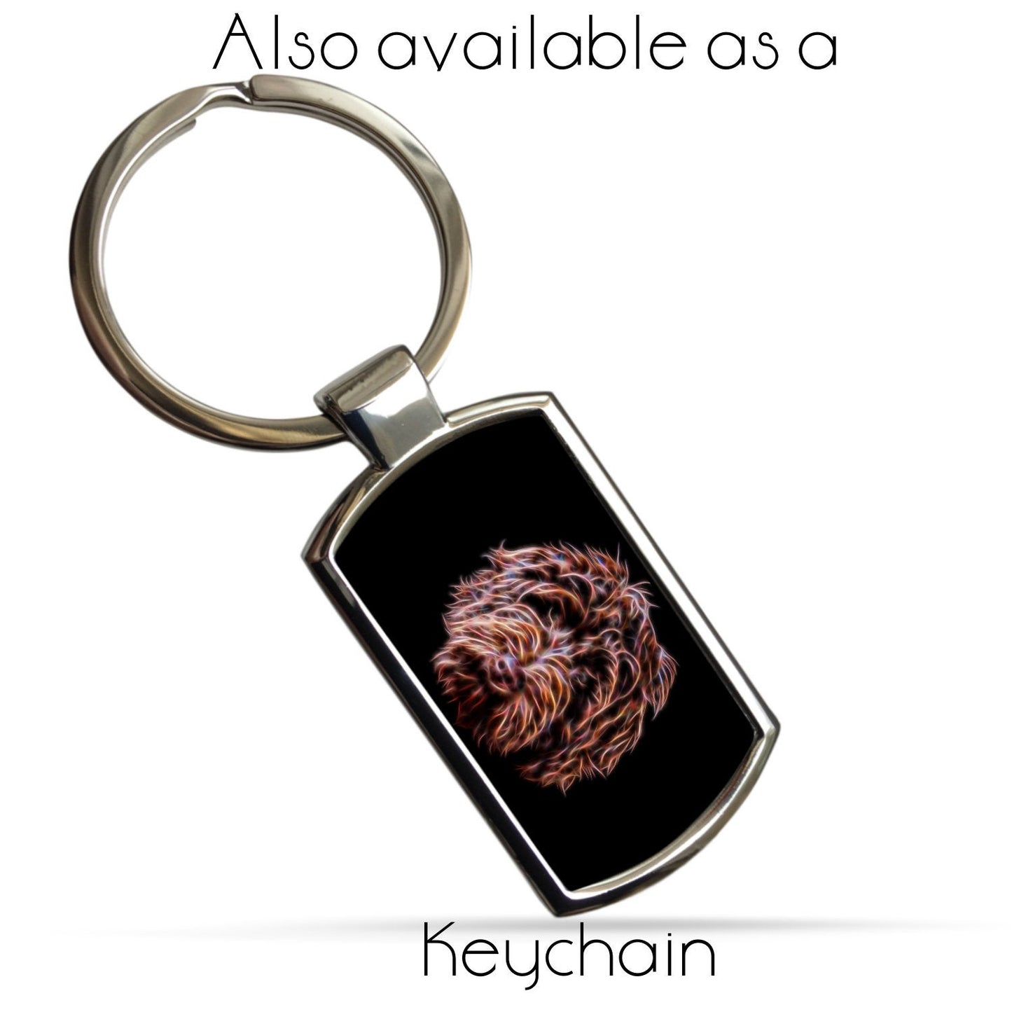 Chocolate Labradoodle Metal Wall Plaque. Also available as Keychain or Coaster.