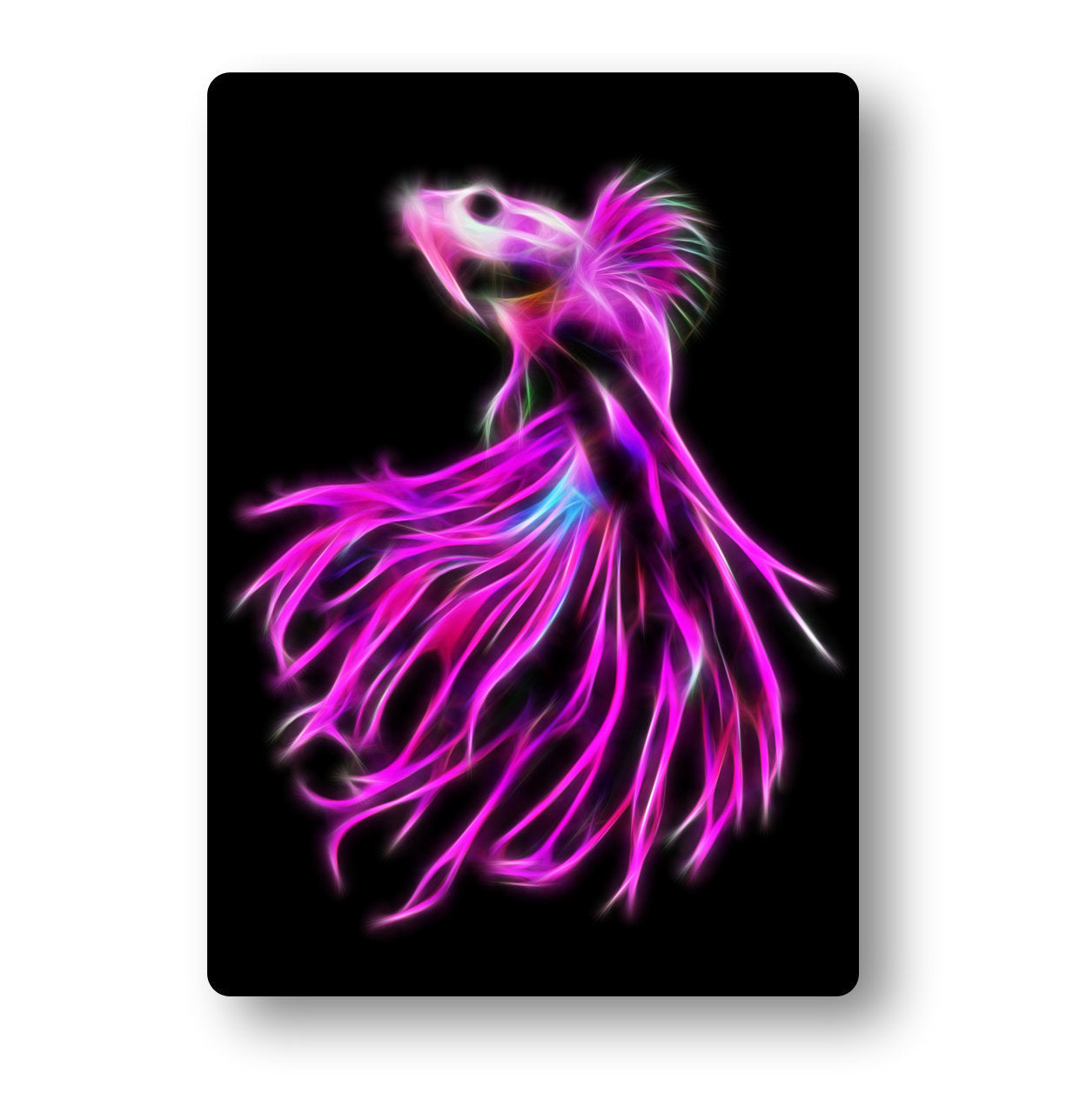 Purple Crowntail Betta Aluminium Metal Wall Plaque
