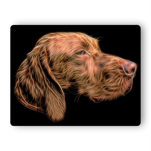 Hungarian Vizsla Aluminium Metal Wall Plaque with Stunning Fractal Art Design.