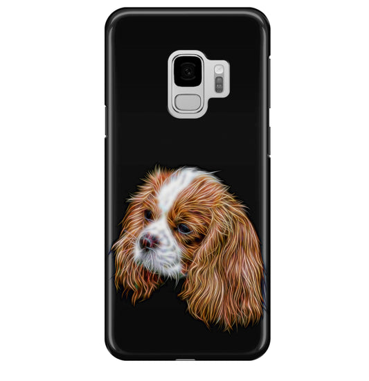 Blenheim King Charles Spaniel Phone Cases with Stunning Fractal Art Design. For Samsung or iPhone.