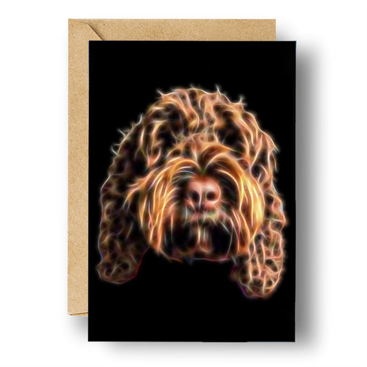 Chocolate Brown Cockapoo Greeting Card Blank Inside for Birthdays or any other Occasion