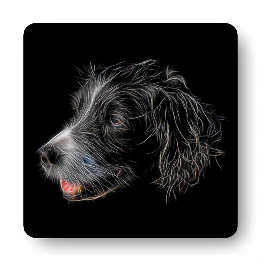Sprollie Coasters, Set of 4, with Stunning Fractal Art Design. Perfect Dog Owner Gift.