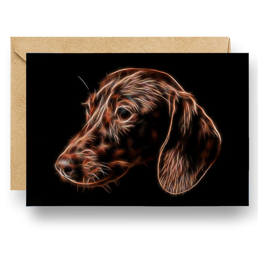 Chocolate Dachshund Greeting Card Blank Inside