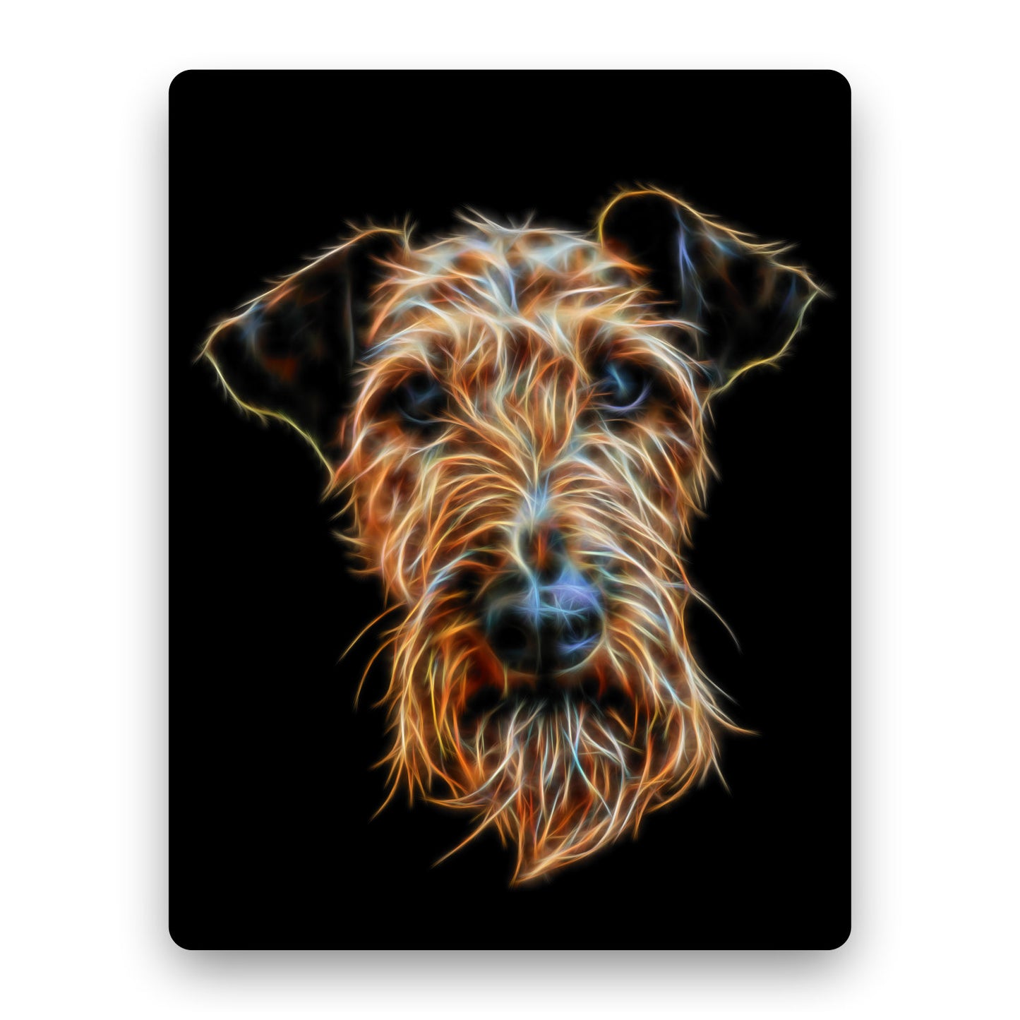 Airedale Terrier Aluminium Metal Wall Plaque
