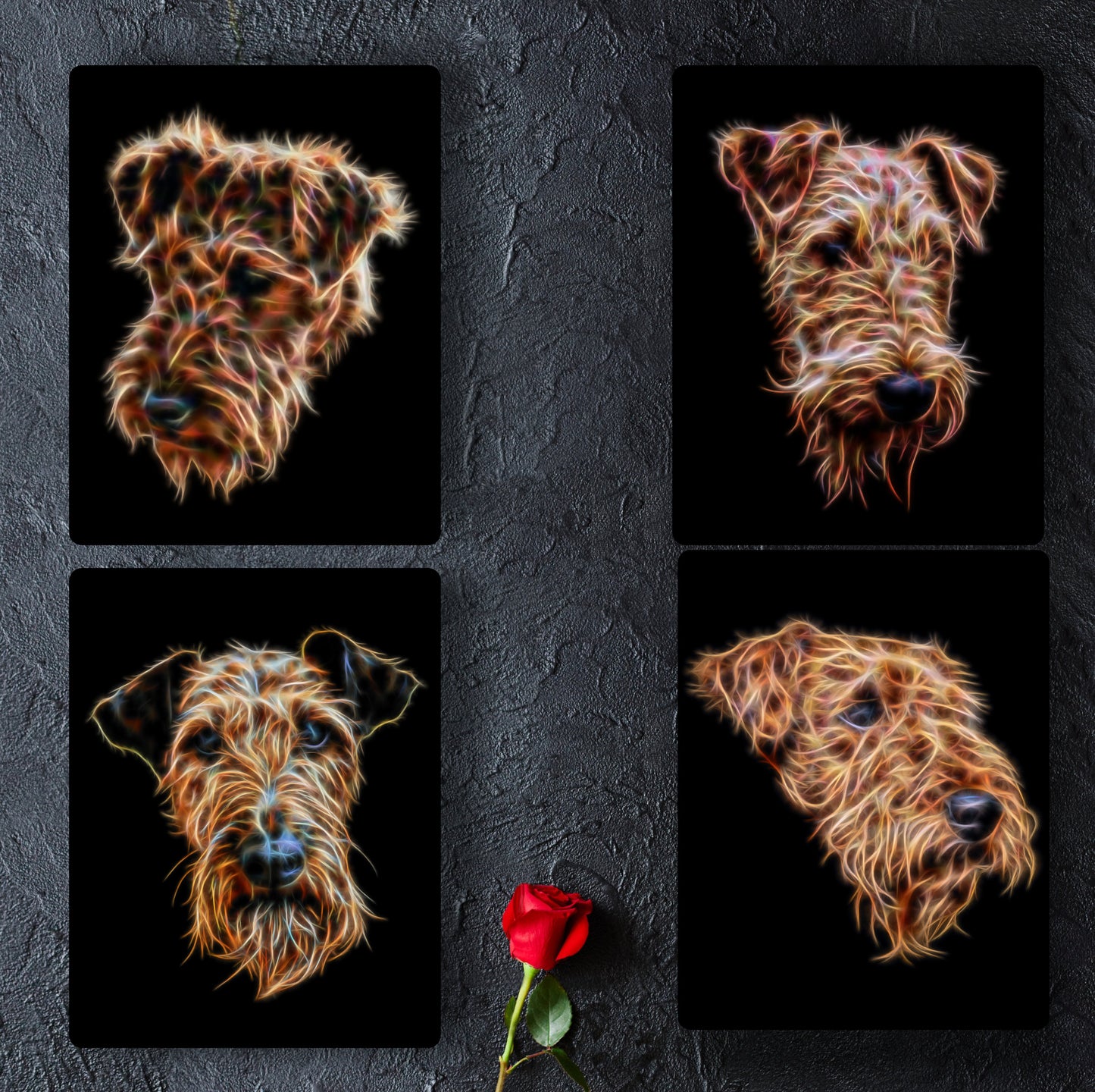Airedale Terrier Aluminium Metal Wall Plaque