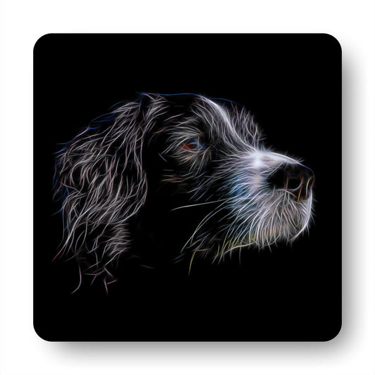 Sprollie Coasters, Set of 4, with Stunning Fractal Art Design. Perfect Dog Owner Gift.