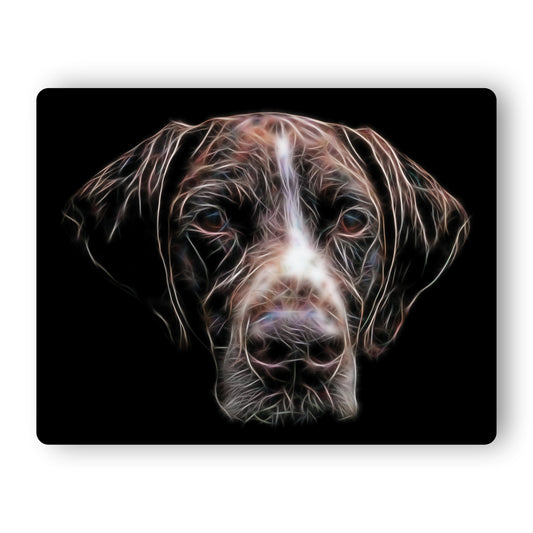German Shorthaired Pointer Metal Wall Plaque with Stunning Fractal Art Design