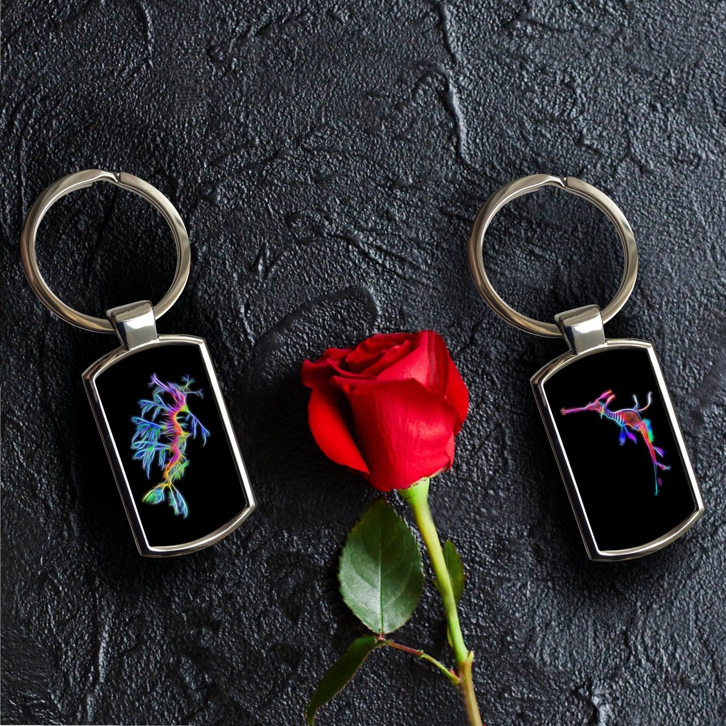 Seadragon Metal Rectangle Keyring