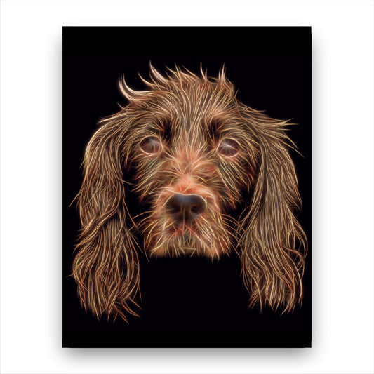 Red Working Cocker Spaniel Print with Stunning Fractal Art Design. Various Sizes Available