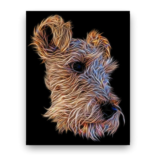 Lakeland Terrier Print with Stunning Fractal Art Design. Various Sizes Available