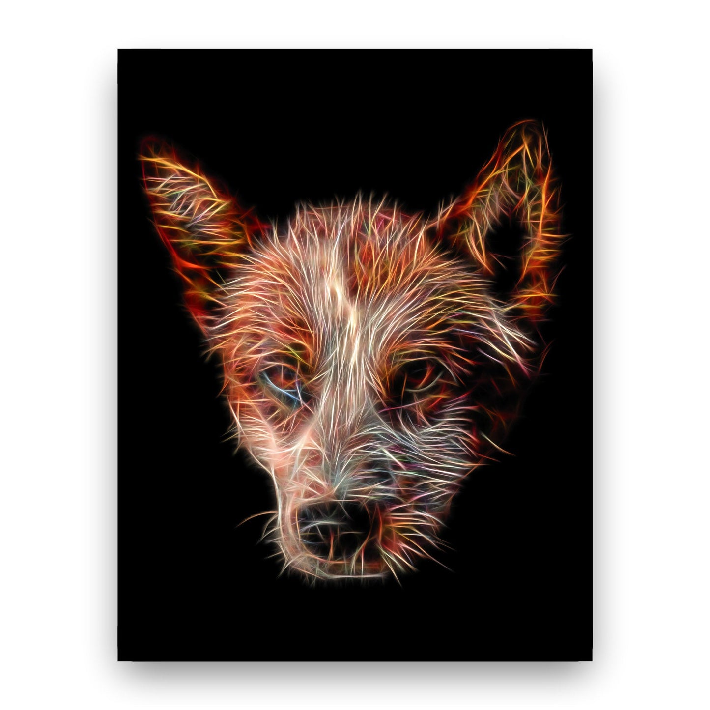 Australian Cattle Dog Print with Stunning Fractal Art Design. Various Sizes Available (Red Heeler)