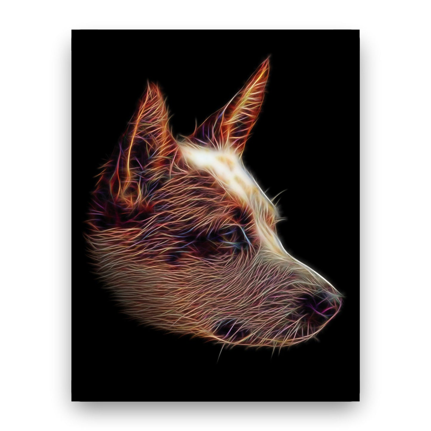 Australian Cattle Dog Print with Stunning Fractal Art Design. Various Sizes Available (Red Heeler)