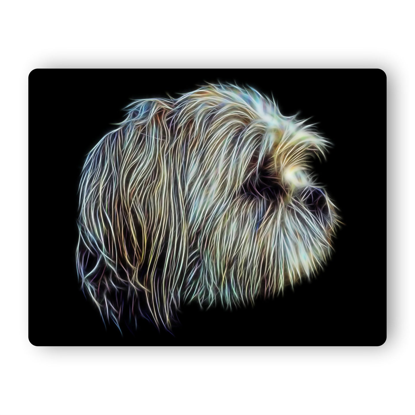 Shih Tzu Metal Wall Plaque with Stunning Fractal Art Design