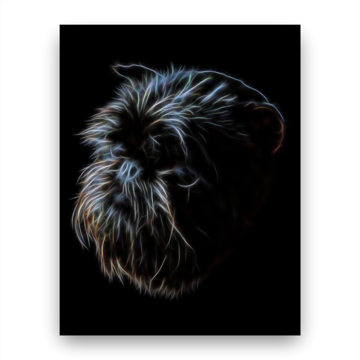 Affenpinscher Print with Stunning Fractal Art Design. Various Sizes Available