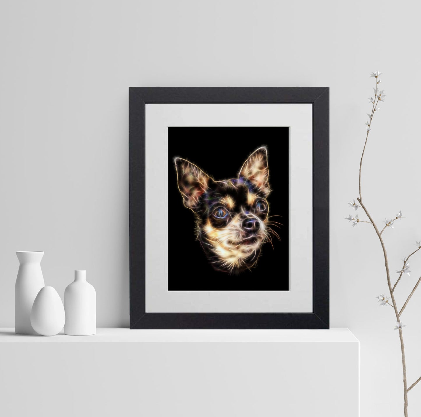 Chihuahua Print with Stunning Fractal Art Design. Various Sizes Available