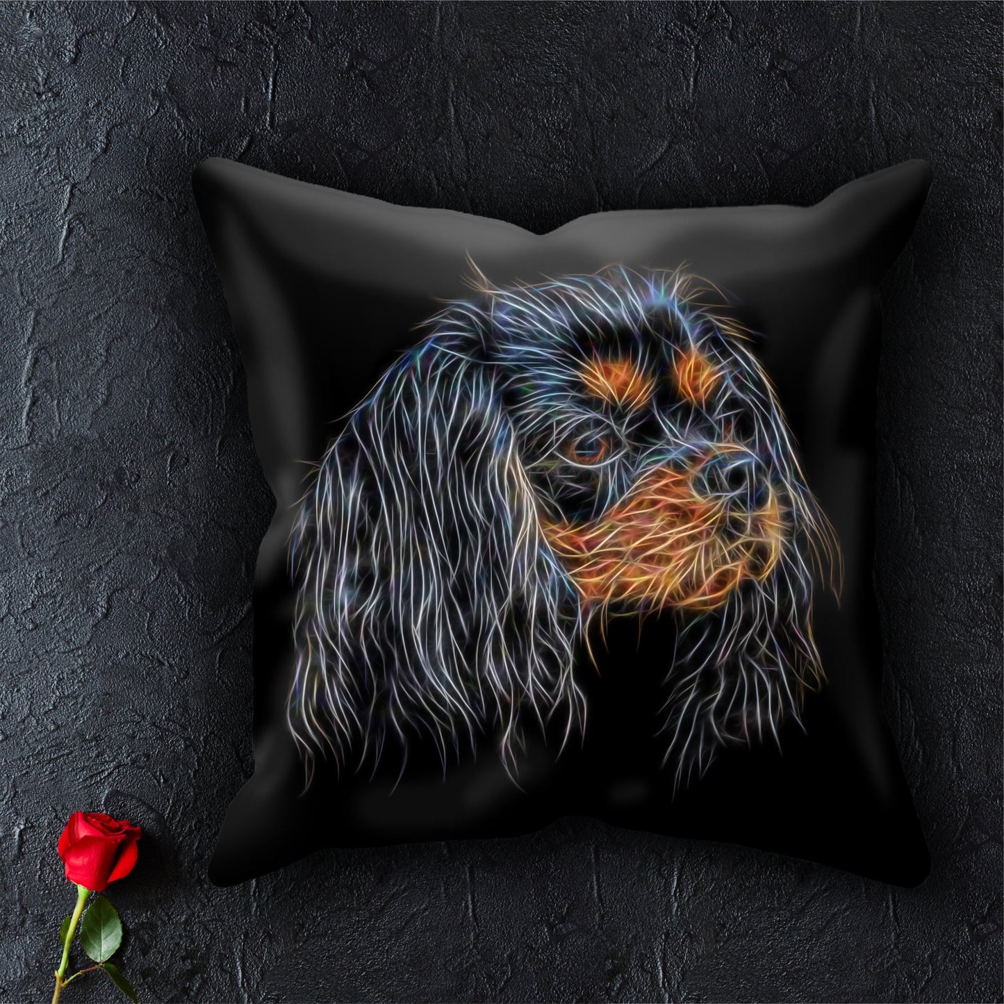 Black and Tan King Charles Spaniel Cushion and Insert