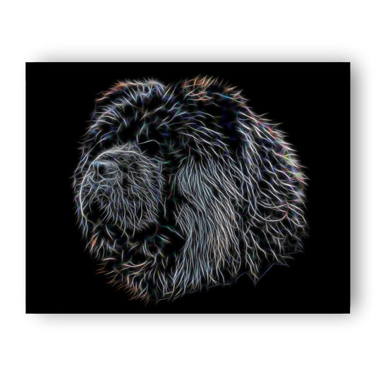 Black Chow Chow Print with Stunning Fractal Art Design. Various Sizes Available