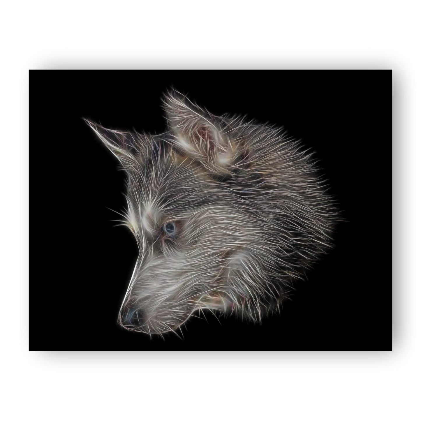 Siberian Husky Print with Stunning Fractal Art Design. Various Sizes Available