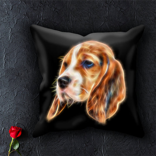 Beagle Cushion and Insert with Stunning Fractal Art Design