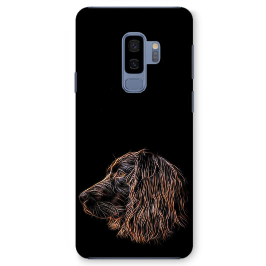 Chocolate Working Cocker Spaniel Phone Case with Stunning Fractal Art Design #1. For Samsung or iPhone.