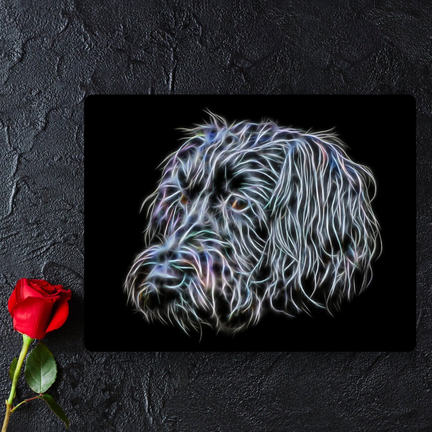 Schnoodle Metal Wall Plaque #1 with Stunning Fractal Art Design. Also available as Mouse Pad, Keychain or Coaster.