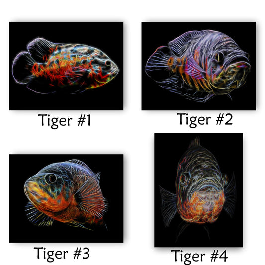 Oscar Cichlid A5 Hardback Journal with Stunning Fractal Art Designs.