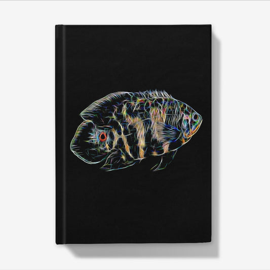 Oscar Cichlid A5 Hardback Journal with Stunning Fractal Art Designs.