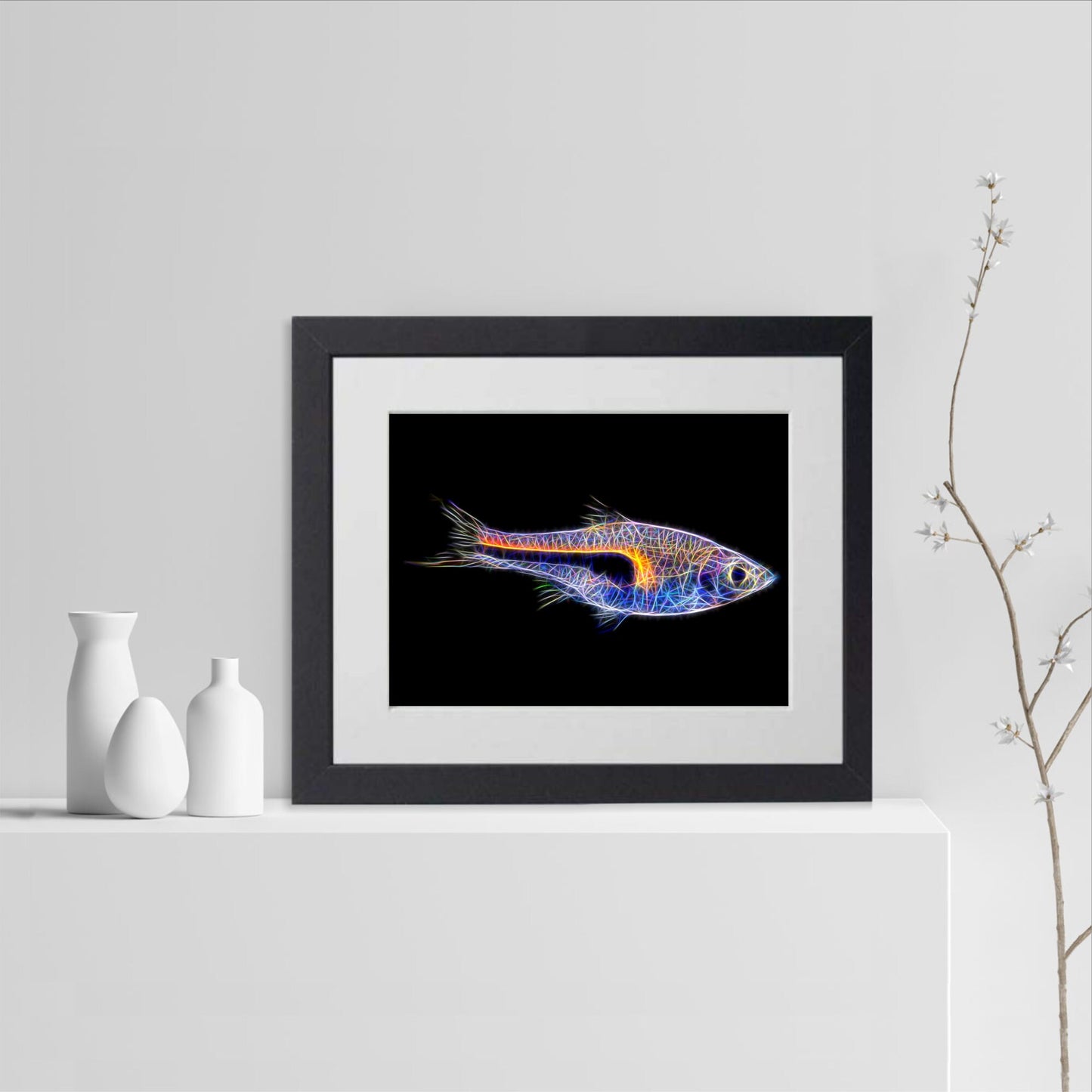 Rasbora Fish Prints with Stunning Fractal Art Designs.