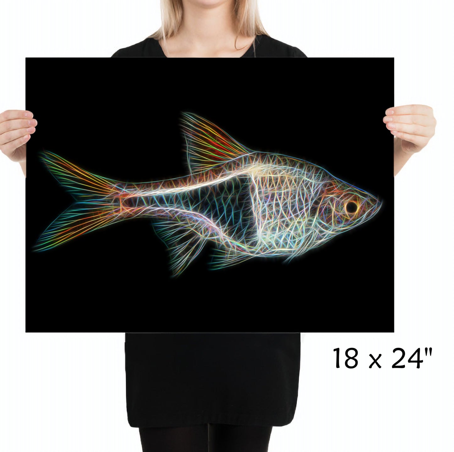 Rasbora Fish Prints with Stunning Fractal Art Designs.