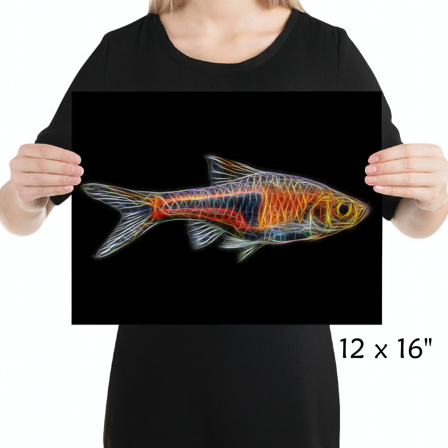 Rasbora Fish Prints with Stunning Fractal Art Designs.