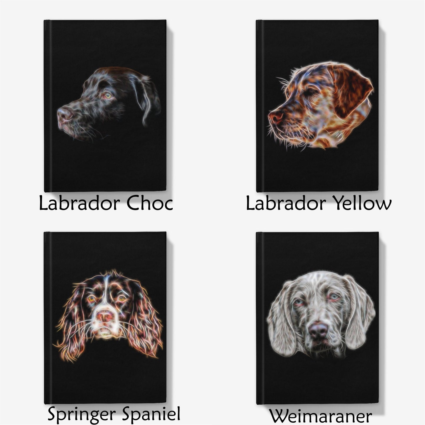 Gundog Breed Dog A5 Hardback Journal. Various Breeds including Spaniels Vizsla Retrievers Pointers Setters and more